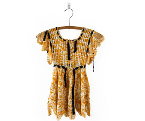 Farmhouse Style: Girl's Yellow Crocheted Dress