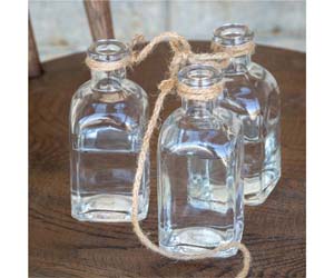 Farmhouse Style: Hanging Flower Bottles, Set of 3
