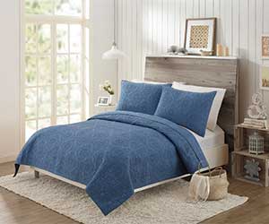 Farmhouse Style: MaryJane's Home Darling Lace Denim Coverlet