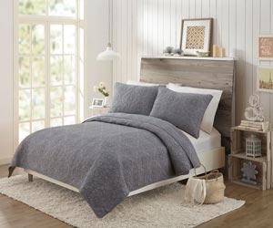 Farmhouse Style: MaryJane's Home Darling Lace Grey Coverlet