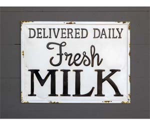 Farmhouse Style: Metal Milk Delivery Sign