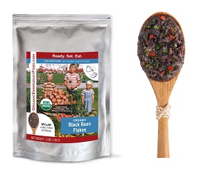 Emergency Food : Organic Black Bean Flakes