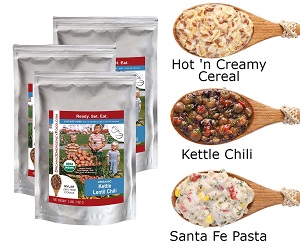 Emergency Food Stashes: Three-Day Stash for 4 - Option 1 (50 Meals)