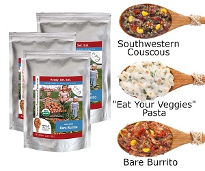 Emergency Food Stashes: Three-Day Stash for 4 - Option 4 (52 Meals Lunch & Dinner)