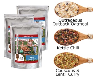 Emergency Food Stashes: Three-Day Stash for 4 - Option 5 (57 Meals Vegan)