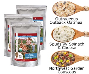 Emergency Food Stashes: Three-Day Stash for 4 - Option 7 (64 Meals)