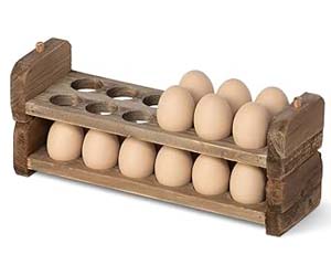 Farmhouse Style: Wooden Stackable Egg Holder