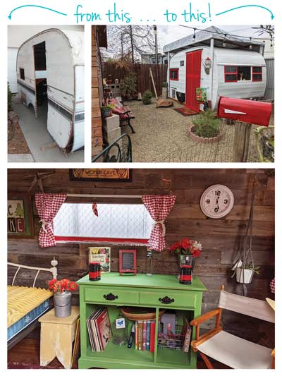 Tammy's rennovated trailer
