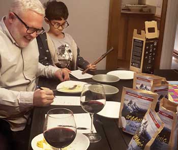 Grandpa and Grandson testing meals