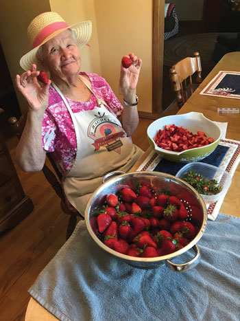 Debbie's Mom, Rachel with berries
