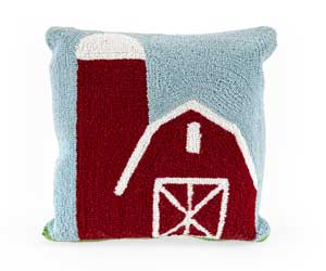 Farmhouse Style: MaryJane's Home Latch-Hooked Decorative Barn Pillow