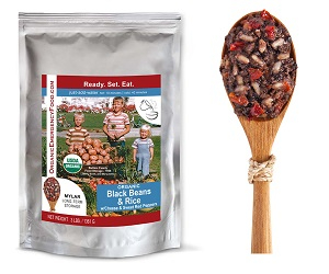 Emergency Food : Organic Black Beans & Rice 
