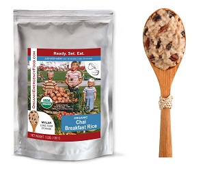 Organic Chai Breakfast Rice  dehydrated emergency food meal breakfast rice chai organic