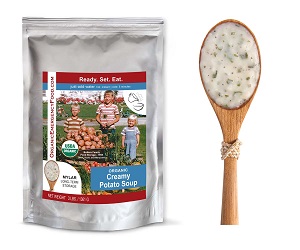 Organic Creamy Potato Soup  dehydrated emergency meal food dinner just add water organic potato soup