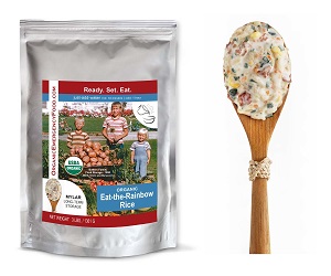 Organic Eat-the-Rainbow Rice  dehydrated emergency meal food dinner just add water organic rice vegetables
