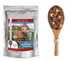 Organic Southwestern Couscous dehydrated emergency meal food dinner just add water organic couscous southwestern jalapeno bean corn pasta